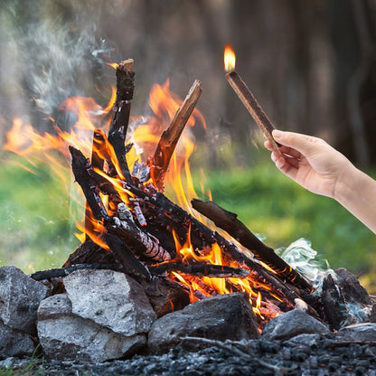 Camp Fire Charcoal Starter Sticks-Fire Charcoal Starters for Fireplace, Wood Stove, Grill, Charcoal Chimney, BBQ Accessories