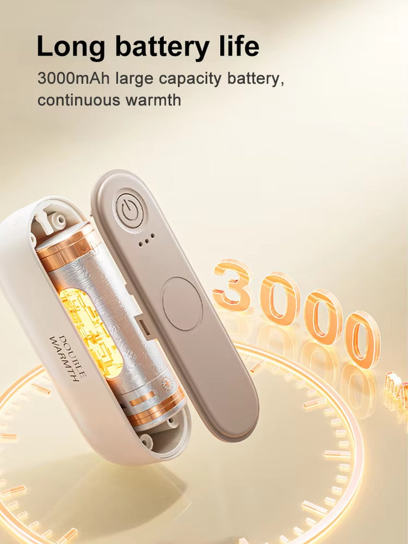 2In1 Magnetic Rechargeable Hand Warmers Electric Portable Handwarmers Long Lastin Safe Heating Warmer Pocketheater Winteroutdoor